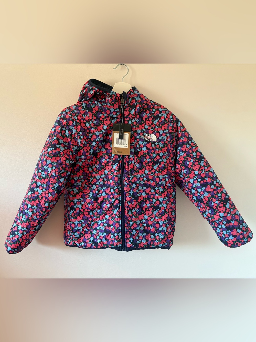 NWT The North Face Girls Reversible Perrito Hooded Jacket M (10/12)